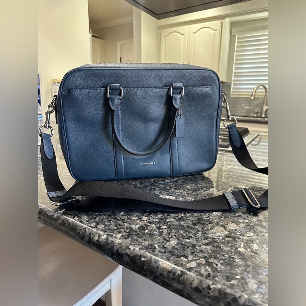 Coach Blue Leather Men's Bag
